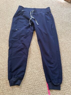FIGS- Womens Navy Drawstring Jogger Pants